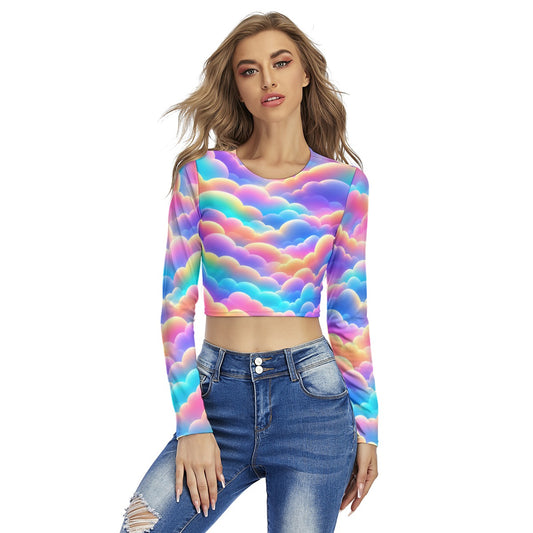 Women's Round Neck Crop Top T-Shirt
