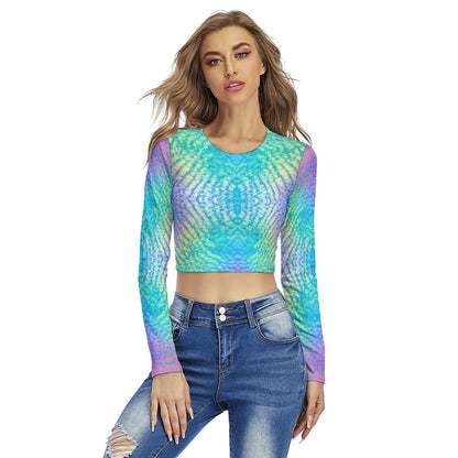 Women's Round Neck Crop Top T-Shirt