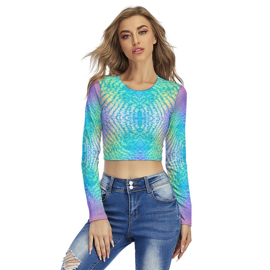 Women's Round Neck Crop Top T-Shirt
