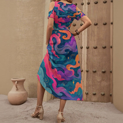Women's V-neck Off-shoulder Dress by O’Nimbus – view 2
