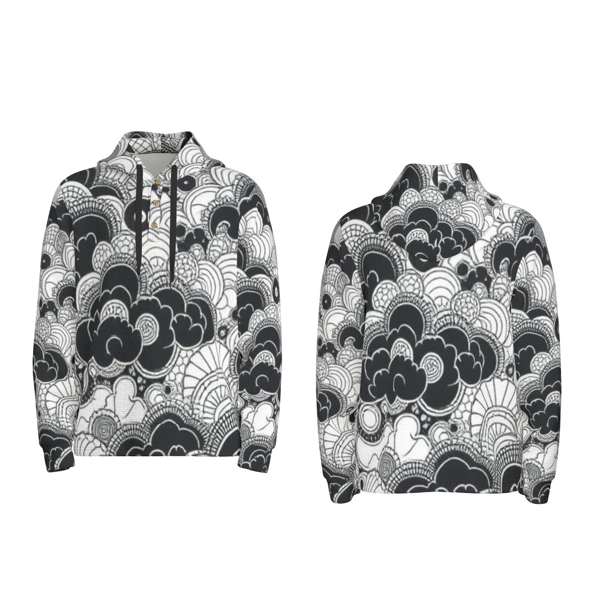 Men's Half Button Hoodie
