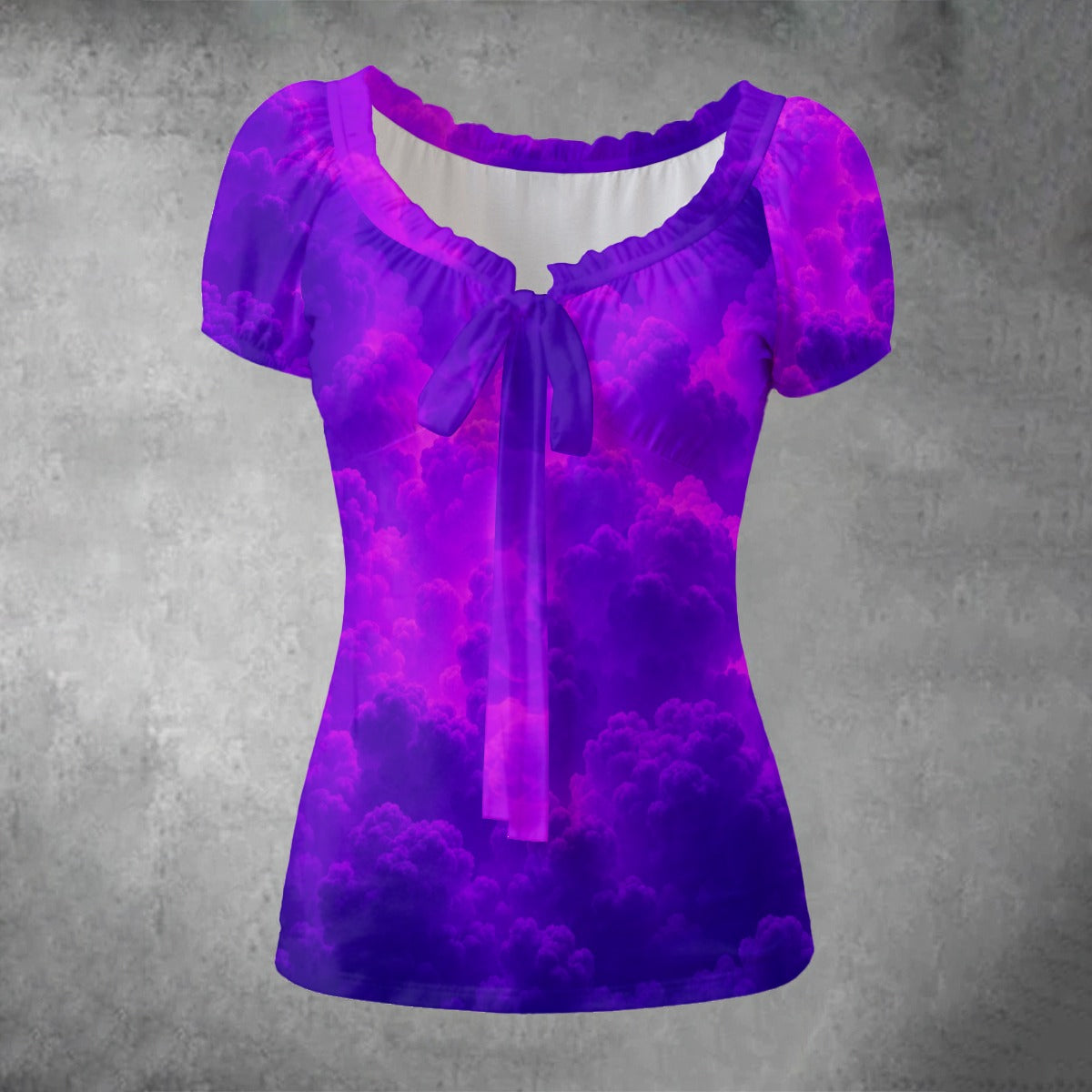 Women's Puff Sleeve Pleated Shirt