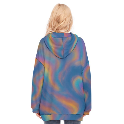 Women's Long Hoodie With Zipper Closure