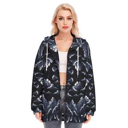 Women's Long Hoodie With Zipper Closure