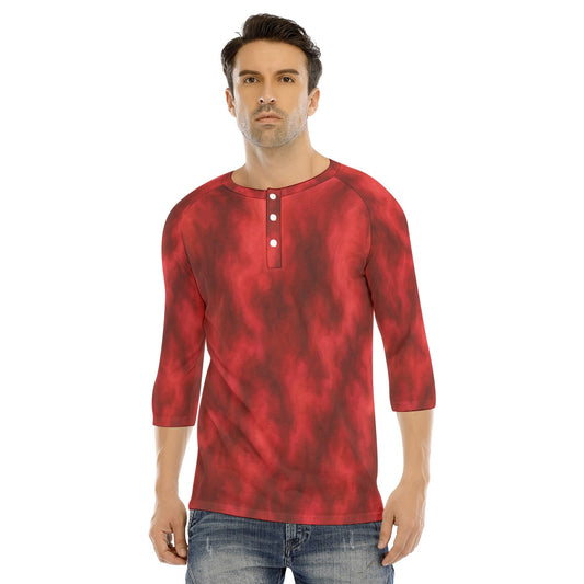 Men's Bracelet Sleeve T-shirt With Button Closure - view 1