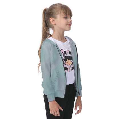 Unisex Kid's Zip-up Hoodie With Patch Pocket