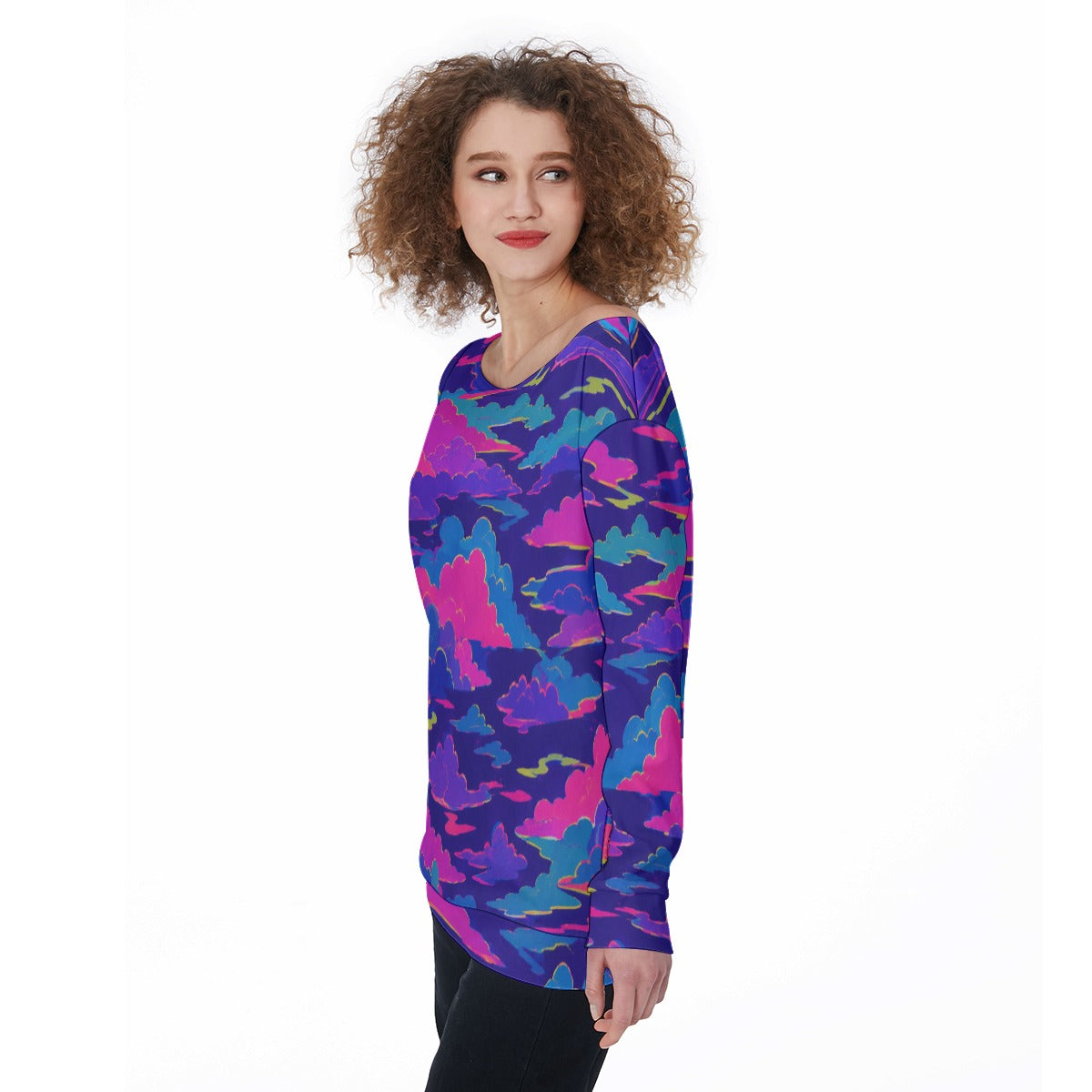 Women's Off-Shoulder Sweatshirt