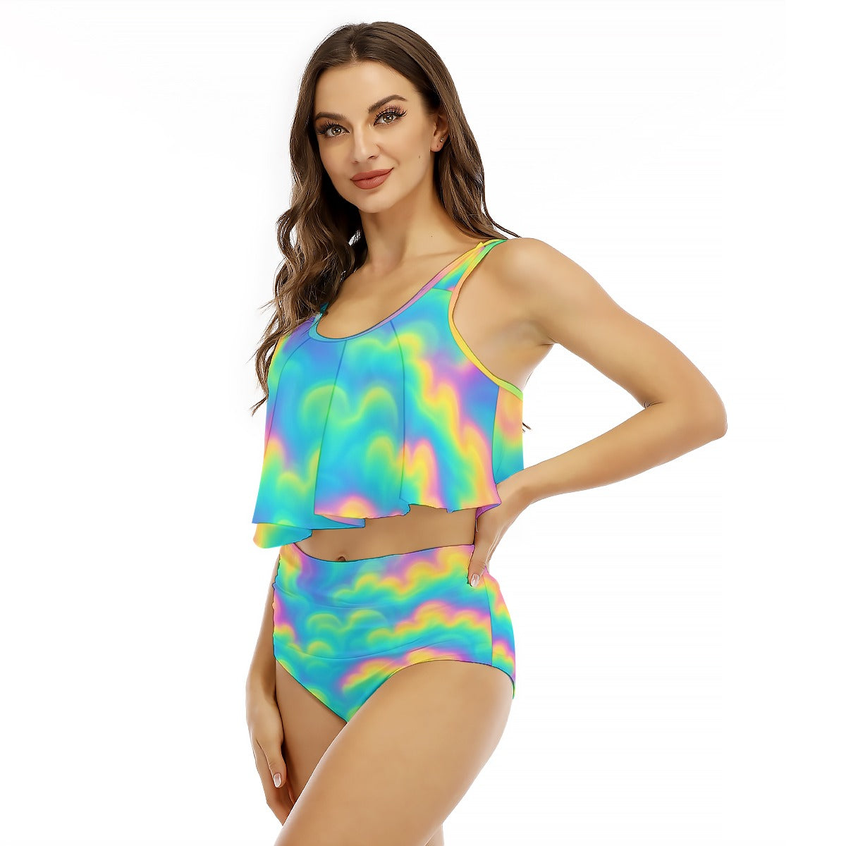 Women's Ruffled Vest Bikini Swimsuit