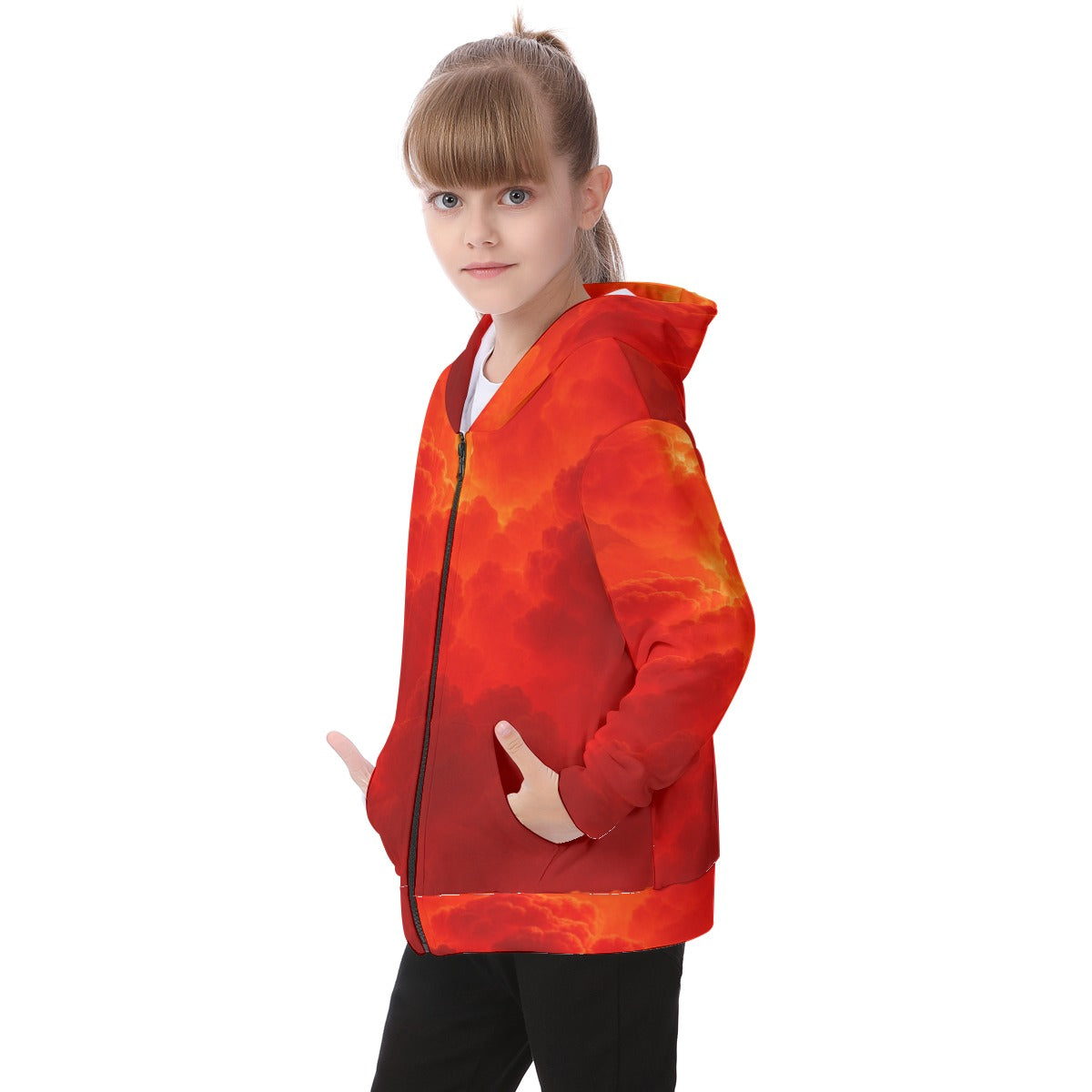 Unisex Kid's Heavy Fleece Zip Up Hoodie