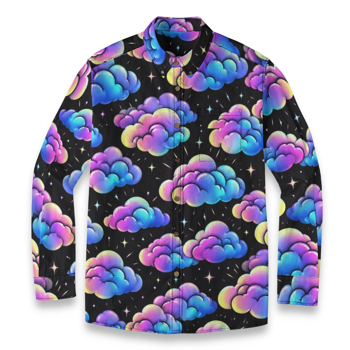 Men's Casual Lapel Long Sleeve Shirt|125GSM Cotton