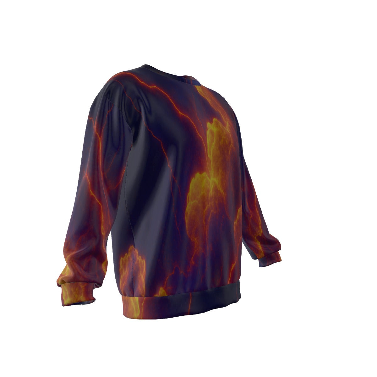 Men's Drop Shoulder Round Neck Long-Sleeved Sweatshirt
