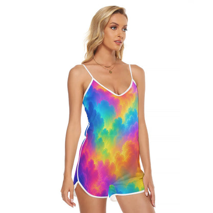 Women's V-neck Cami Romper