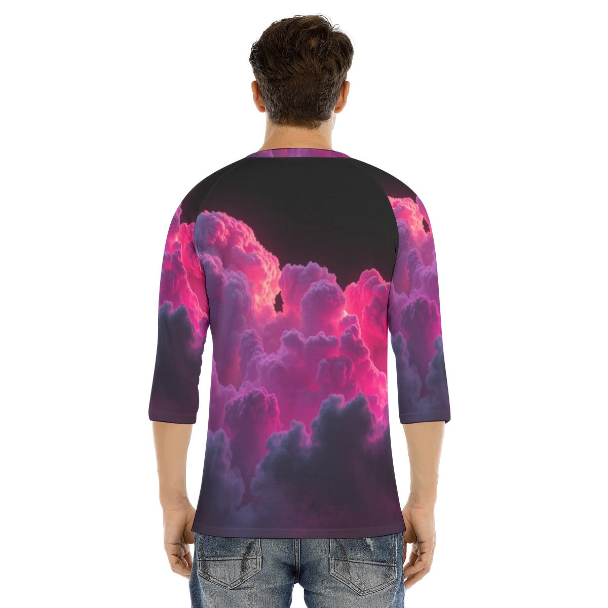 Men's Bracelet Sleeve T-shirt With Button Closure - view 4