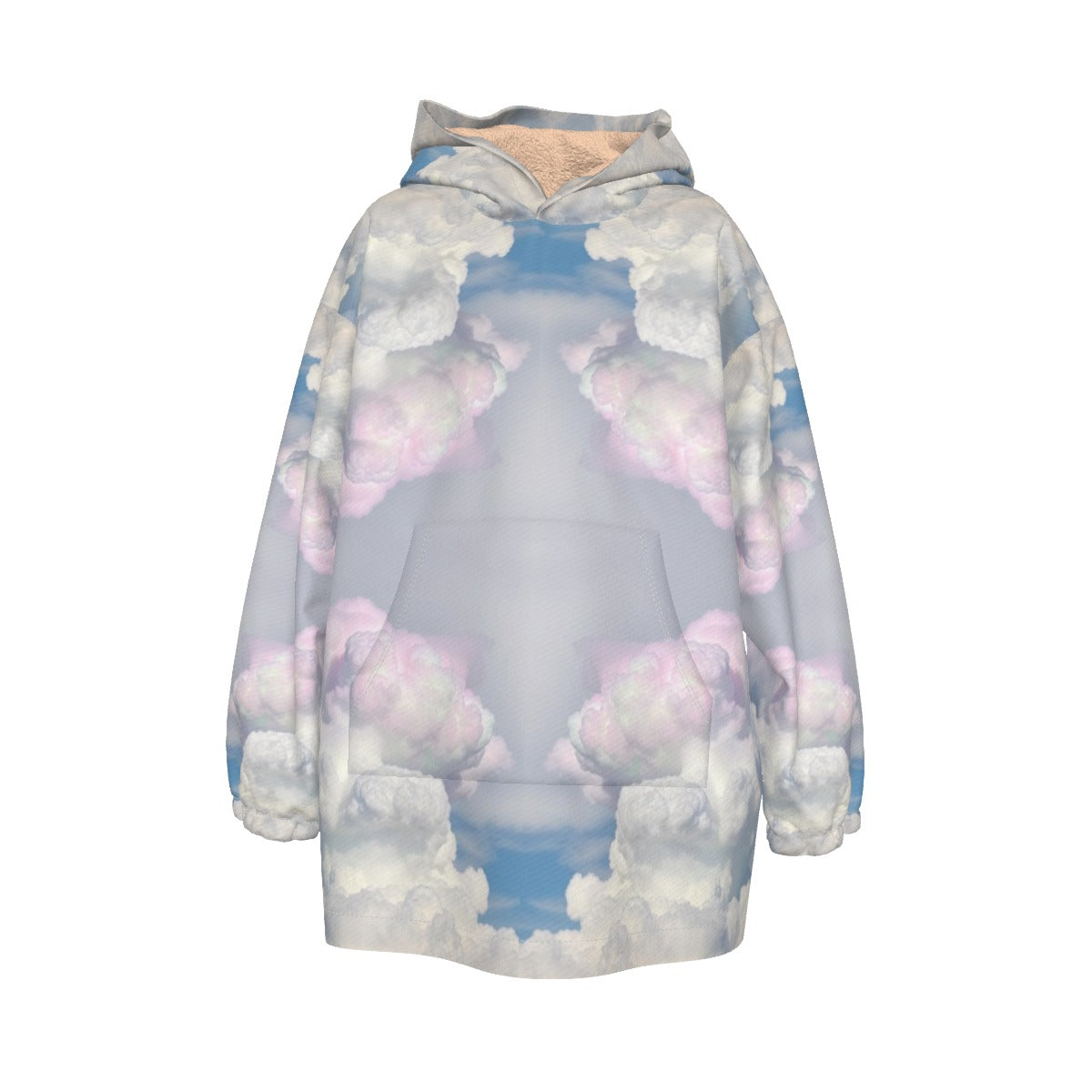 Unisex Kid's Sherpa Fleece Hoodie Blanket