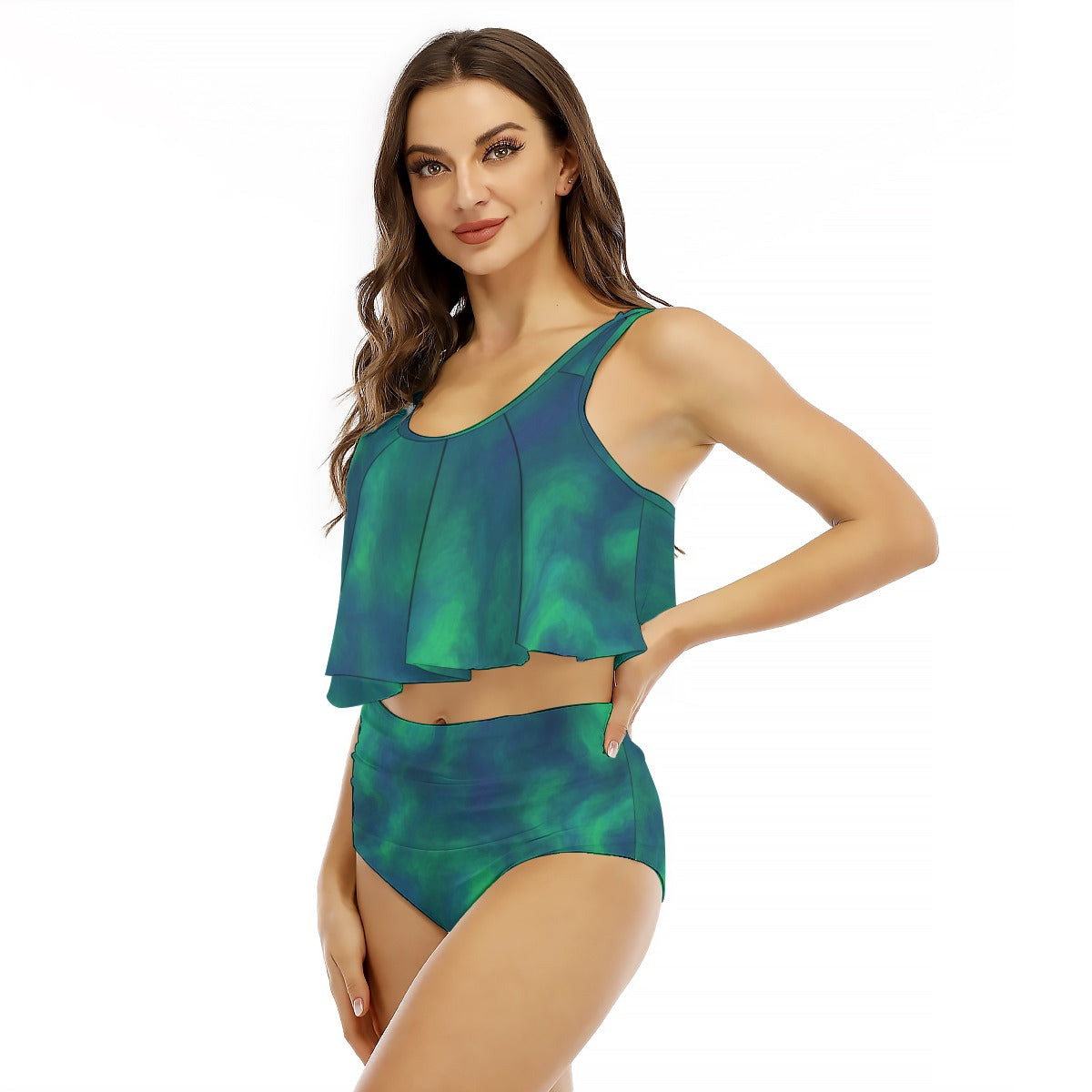 Women's Ruffled Vest Bikini Swimsuit