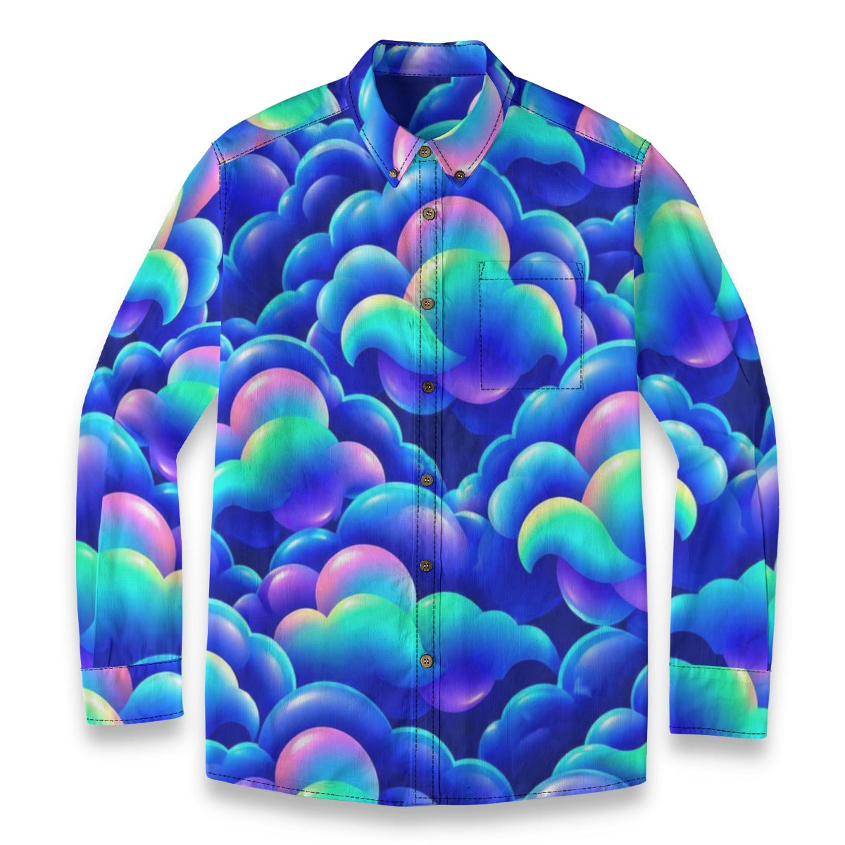 Men's Casual Lapel Long Sleeve Shirt|125GSM Cotton