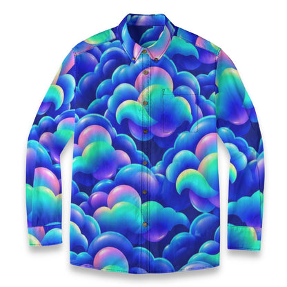Men's Casual Lapel Long Sleeve Shirt|125GSM Cotton