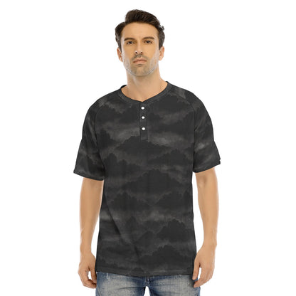 Men's Raglan Sleeve T-shirt With Button Closure