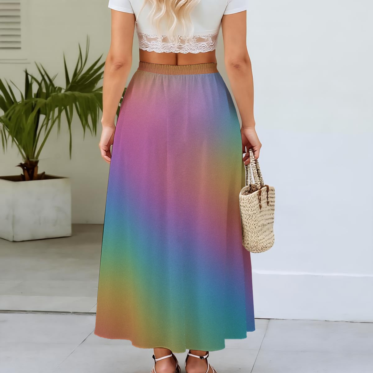 Women's Maxi Chiffon Skirts With Lining