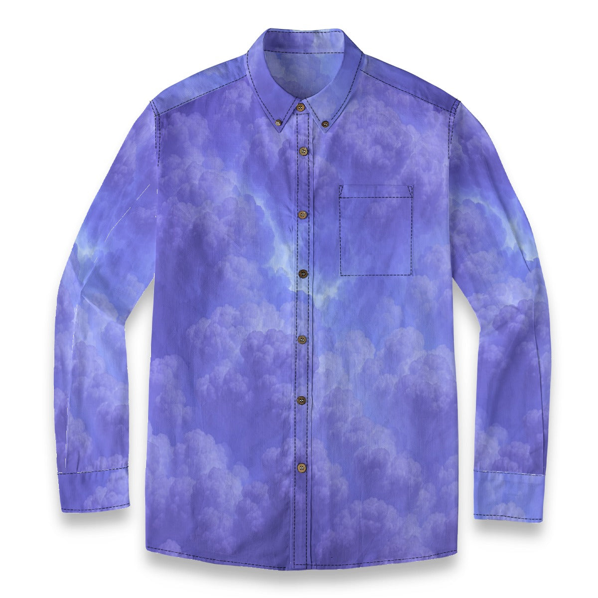 Men's Casual Lapel Long Sleeve Shirt|125GSM Cotton