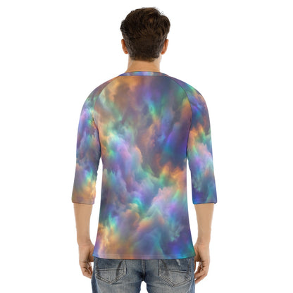 Men's Bracelet Sleeve T-shirt With Button Closure - view 4