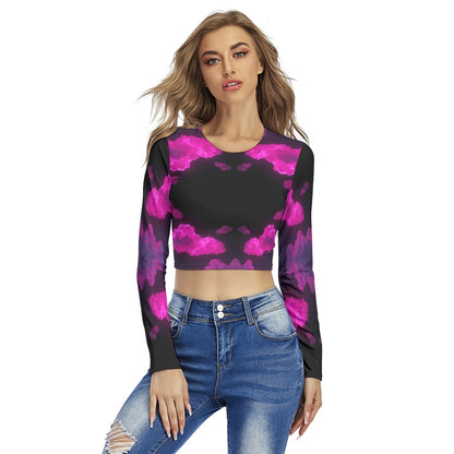 Women's Round Neck Crop Top T-Shirt