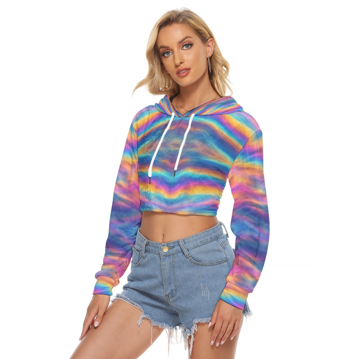 Women's Crop Top Hoodie|Velvet