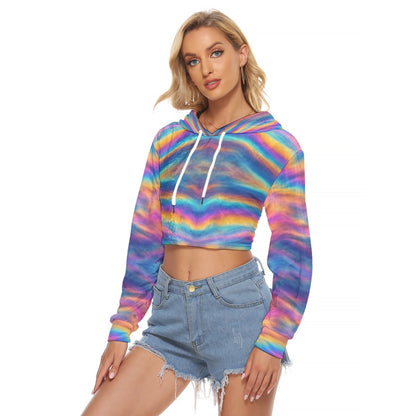Women's Crop Top Hoodie|Velvet