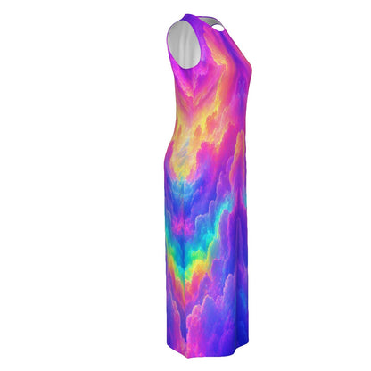 Women's Beach Perspective Chiffon Sleeveless Dress