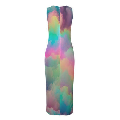 Women's Beach Perspective Chiffon Sleeveless Dress