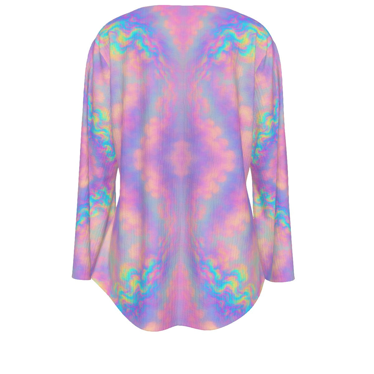 Women's V-neck T-shirt With Irregular Hem