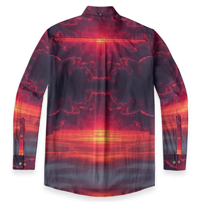Men's Casual Lapel Long Sleeve Shirt|125GSM Cotton