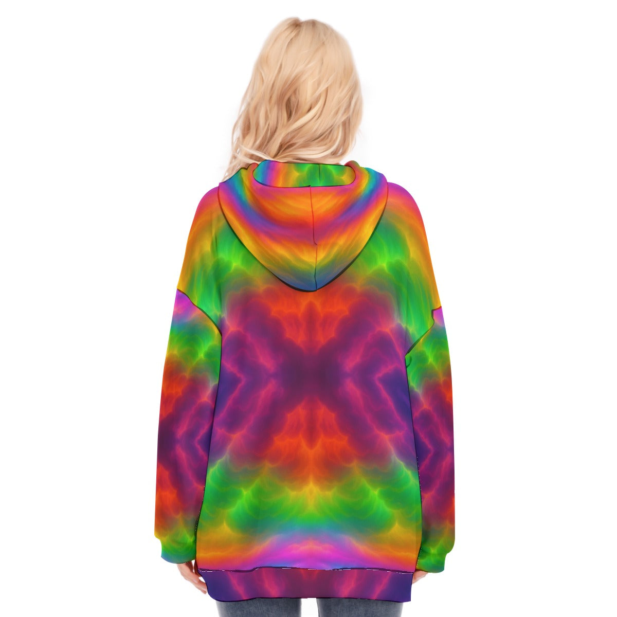 Women's Long Hoodie With Zipper Closure