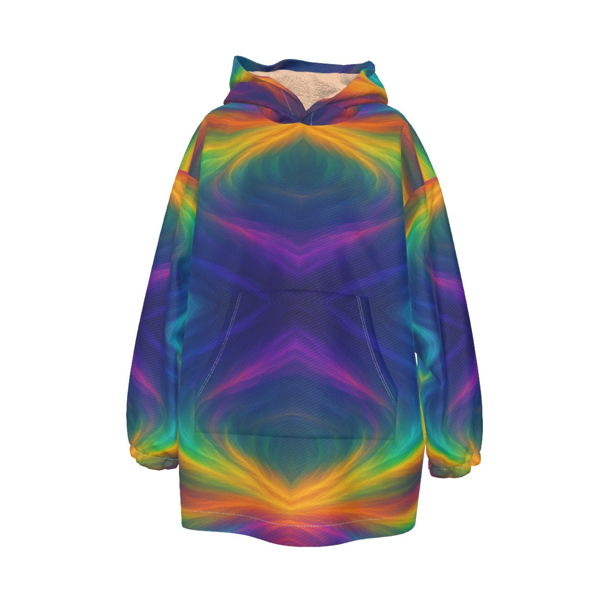 Unisex Kid's Sherpa Fleece Hoodie Blanket