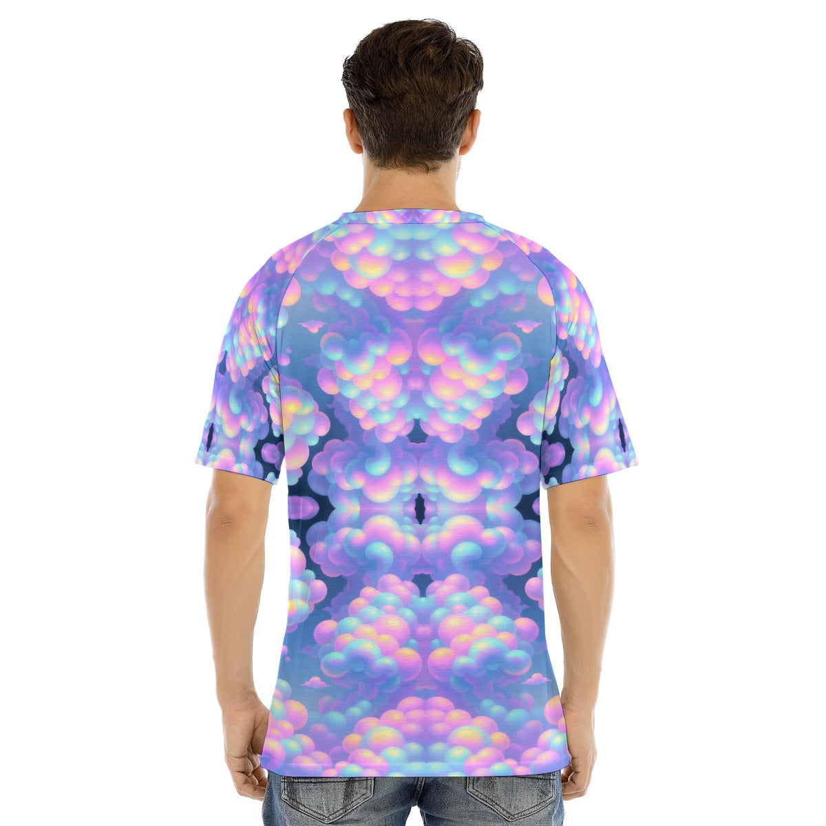 Men's Raglan Sleeve T-shirt With Button Closure