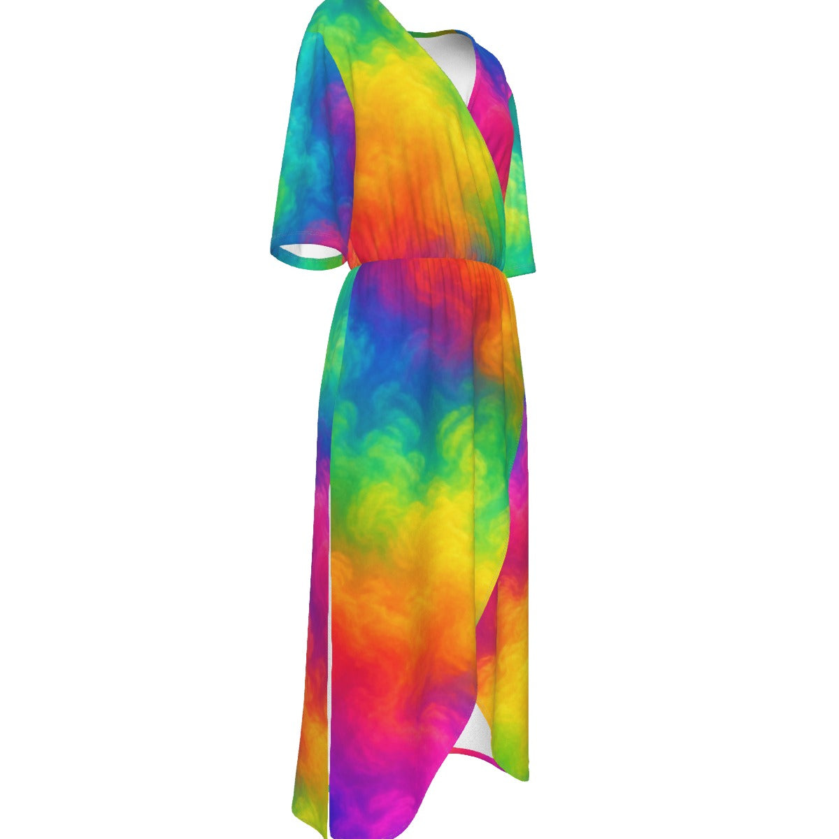 Women's Short Sleeve V-neck Dress