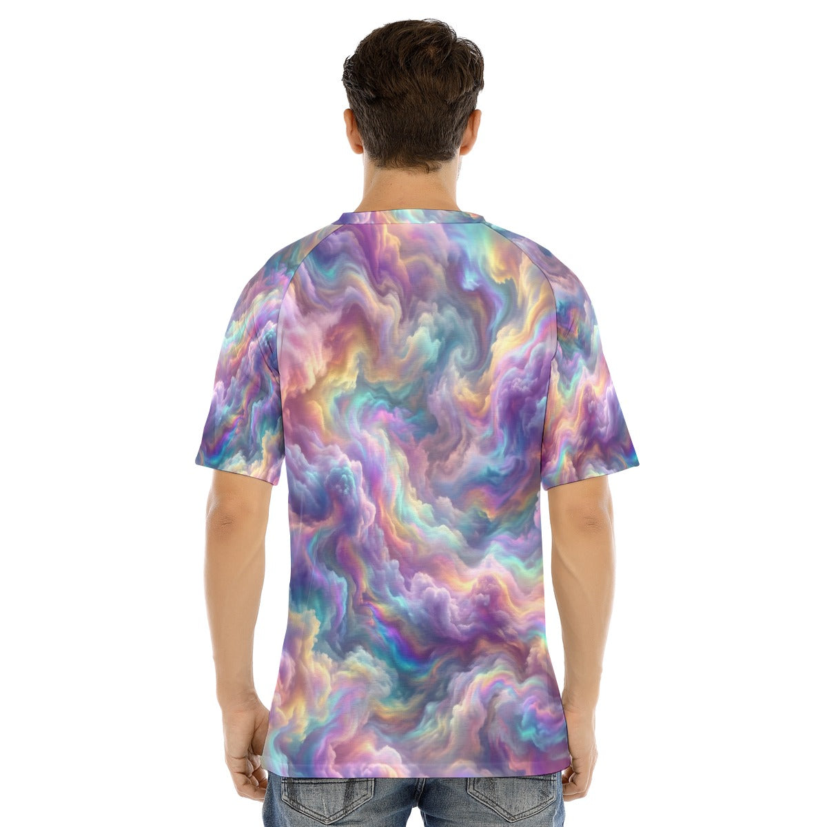 Men's Raglan Sleeve T-shirt With Button Closure