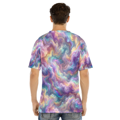 Men's Raglan Sleeve T-shirt With Button Closure