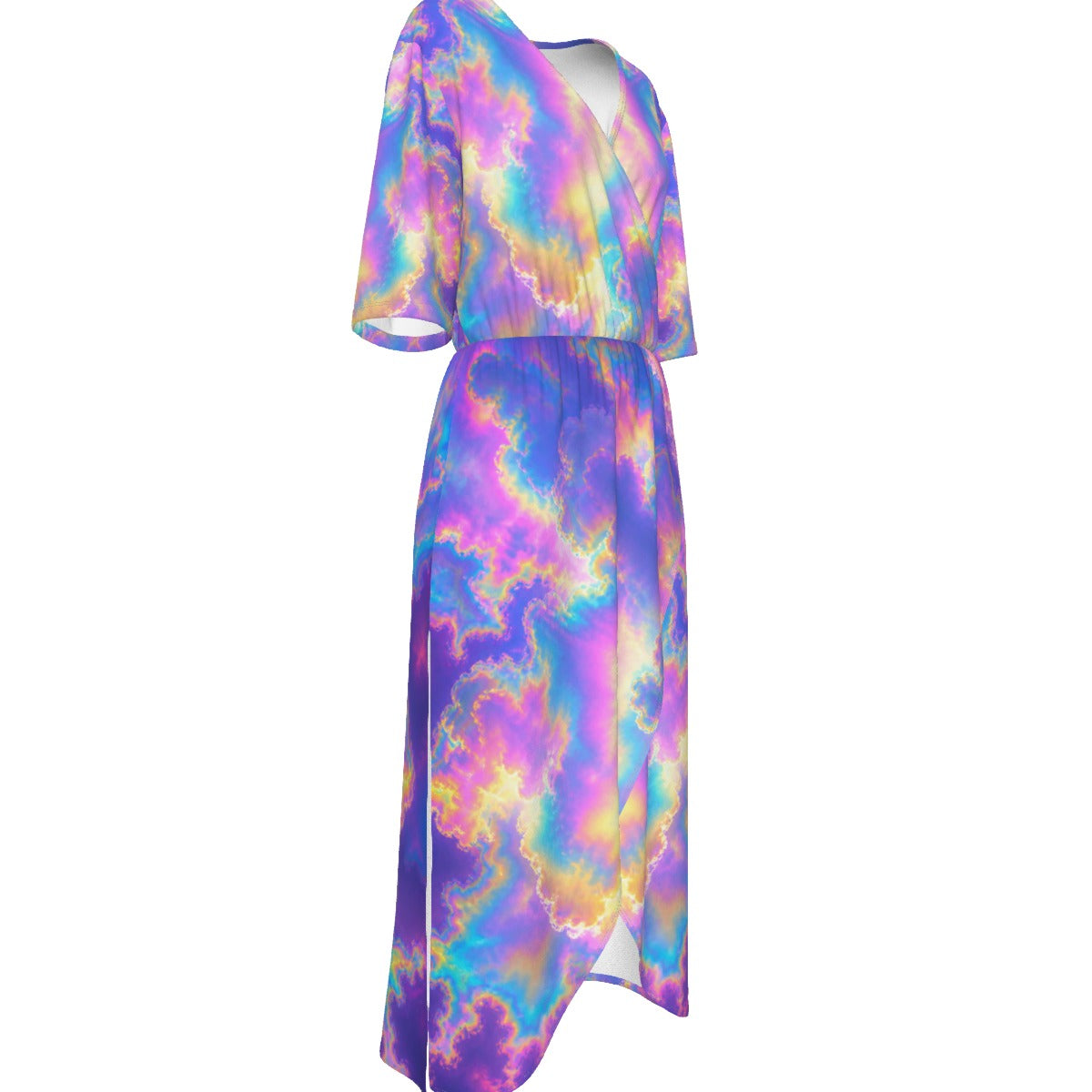Women's Short Sleeve V-neck Dress