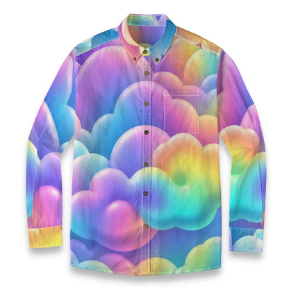Men's Casual Lapel Long Sleeve Shirt|125GSM Cotton