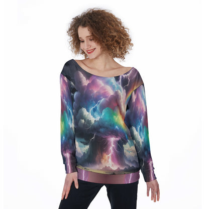 Women's Off-Shoulder Sweatshirt