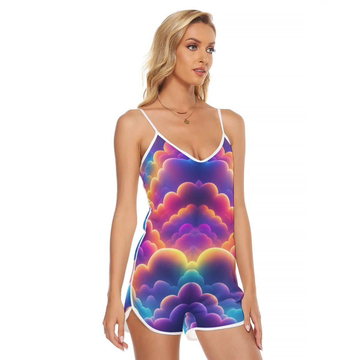 Women's V-neck Cami Romper