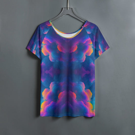 Women's Round Neck T-shirt With Raglan Sleeve