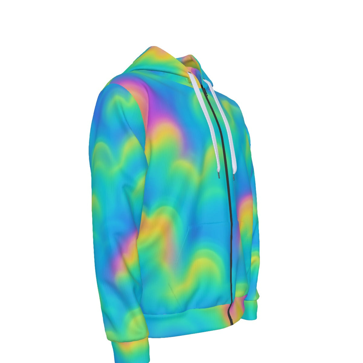 Unisex Zipper Hoodie With Black Lining