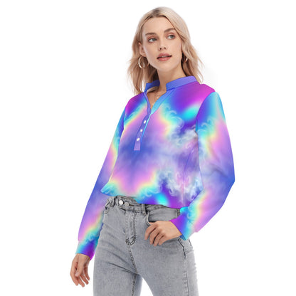 Women's Long Sleeve Blouse With Button Closure