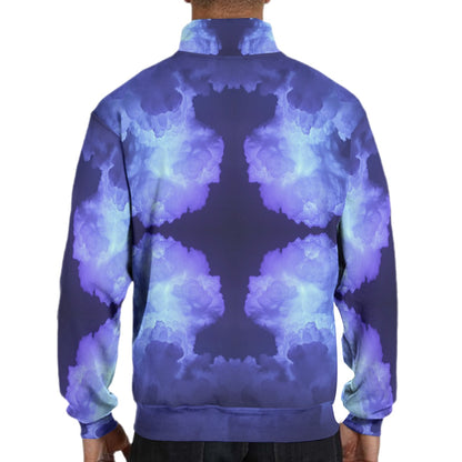 Men's Hidden Half-Zip Placket Hoodie