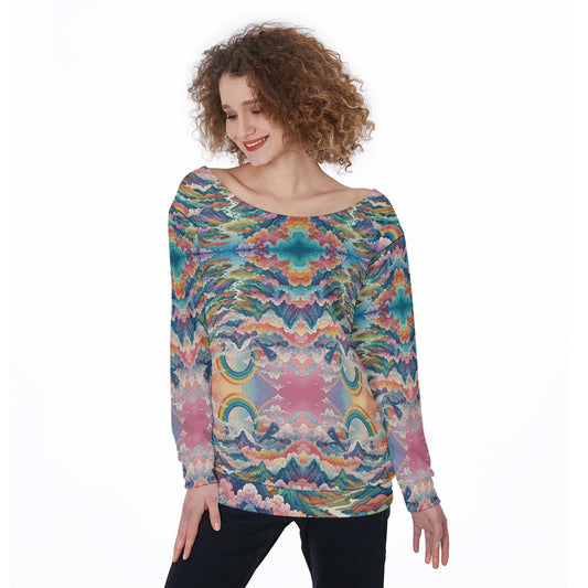 Women's Off-Shoulder Sweatshirt