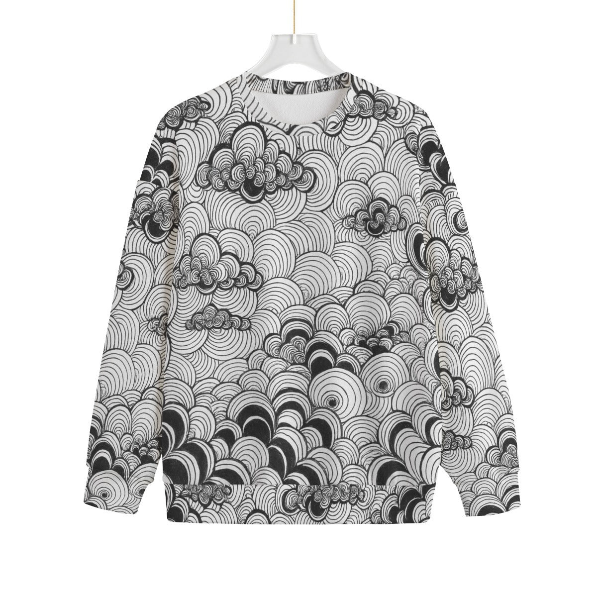 Unisex Drop-shoulder Knitted Fleece Sweater - view 1