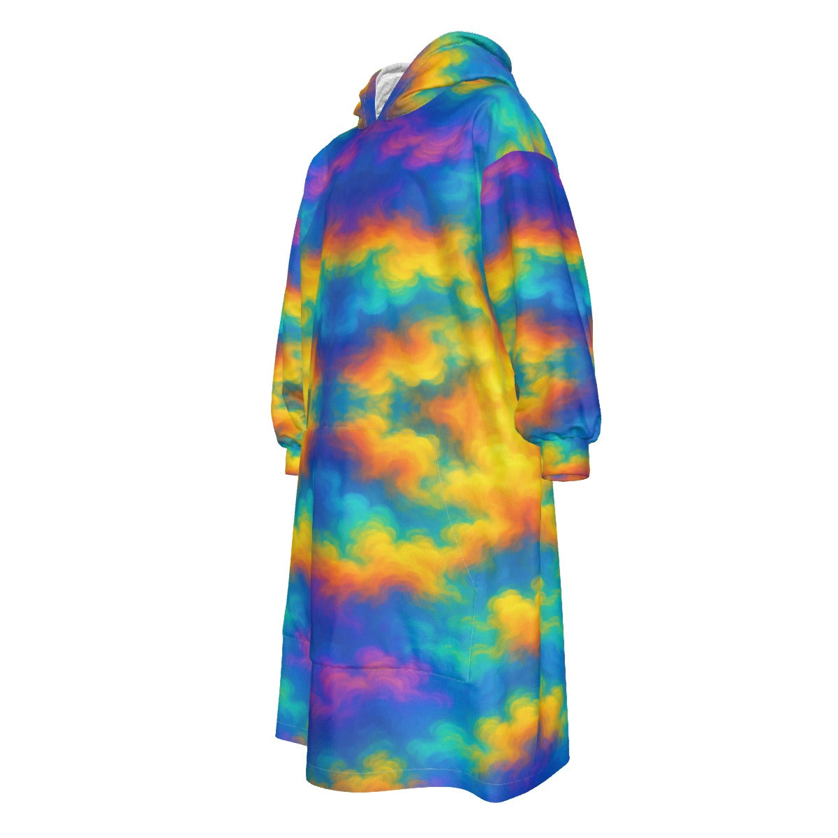 Unisex Kid's Sherpa Fleece Mid-Length Hoodie Blanket