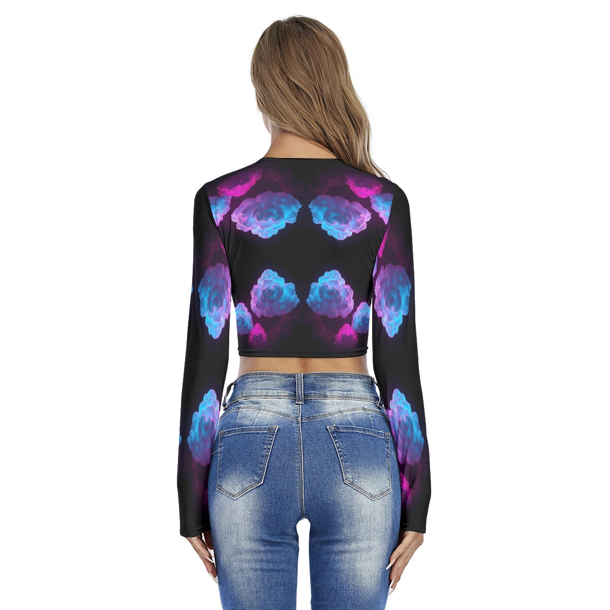 Women's Round Neck Crop Top T-Shirt